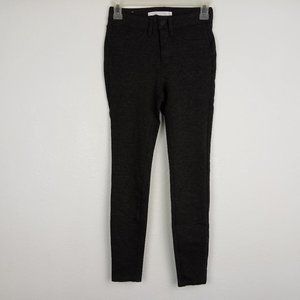 LC Lauren Conrad Women's Ponte Pants Size XS High Rise Super Skinny Gray Stretch